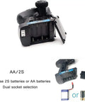 GT5 2.4GHz 6 Channel RC Transmitter battery compartment showing AA/2S battery options and dual socket selection.