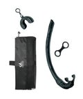 Roll Up Snorkel With Compact Organizer And Portable Mesh Bag For Scuba Diving Spearfishing Freediving And Snorkeling Food Grade Silicone Grommet Universal Fit