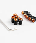 Orange Aluminum Fairing Bolt Kit For Yamaha R1 Windshield Installation Hardware Set With Well Nut Screws Clips And Clamps Aftermarket Hardware