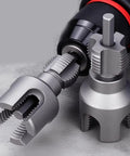 Heavy Duty Pipe Threading Tool Kit For 1/2 And 3/4 Inch Pipes Internal And External Rethreading Electric Drill Compatible Pro Grade