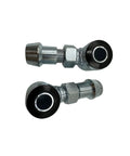Three Quarter Inch Universal Heim Joint Rod End Kit With Chromoly Joints For Panhard And Four Link Suspension Includes Jam Nut Polyurethane Bushings Five Eighth Inch Dom Crush Sleeves Weld In Bungs For One And Quarter Inch Tube Rear Suspension, 3/4-16 rod end