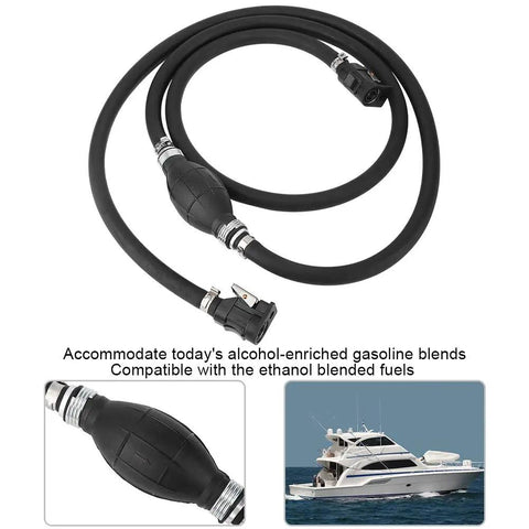 Durable Boat Fuel Line 3 Eighth Inch By 7 Feet With Primer Bulb Ball Pump Marine Gas Hose Alcohol Resistant Marine Grade Fuel Line Assembly