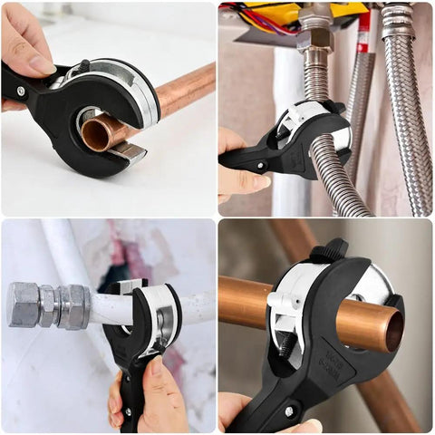 Ratcheting Tubing Cutter For Copper And Pex Pipes With 360 Degree Cut Adjustable From Five Sixteenths To One And One Eighth Inch