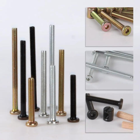 Heavy Duty Baby Crib Bed Frame Bolts And Screws Hardware Replacement Kit With M6 Hex Drive Socket Cap Screws.