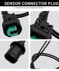 Close-up views of the 2 Pack Outside Ambient Air Temperature Sensor With Connector Pigtail Harness For Mercedes Benz Cars Plug And Play