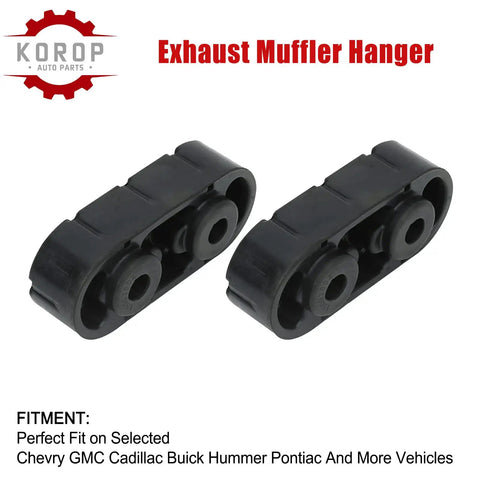 Exhaust Muffler Hanger Insulator Set 2 Pieces For Trucks And SUVs Quiet Ride Vibration Dampening Tailpipe Mounts shown