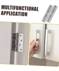 Two-pack stainless steel heavy-duty piano hinges for cabinets and doors; shown installed on a cabinet door.