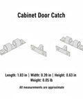 Illustration of Cabinet Door Catch Magnetic Latch With Solid Copper Build And Gold Tone Finish for cupboard use, with size details