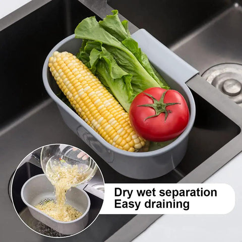 Versatile Kitchen Sink Drain Strainer Basket For Corner And Triangle Sinks, Food Waste Catcher And Colander, Snap In Gray, No Fuss Durable Waste Filter That Keeps Hair And Scraps From Clogging Your Sink, Easy To Use