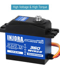 Beefy 35Kg Digital Waterproof Servo With 360 Degree Continuous Rotation And 25T 8mm By 16mm Winch Spool for SCX10 PRO front view