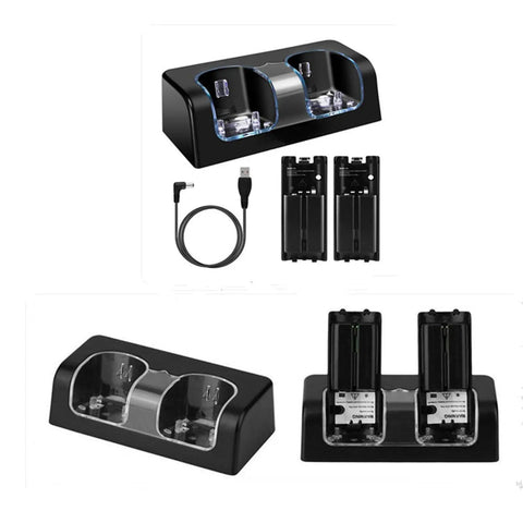 4 In 1 Remote Controller Charging Station Dual Remote Charger Dock With Built In 2800mAh Lithium Batteries Portable ABS Charging Base