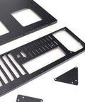 Close-up of black steel panels for Open Frame Gaming PC Case For ATX And ITX Motherboards DIY Friendly 305 By 245Mm