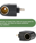 Direct Replace Car Cigarette Lighter Socket Power Inverter Plugs Straight Into Your Dash 12V Dc To 220V Ac Adapter side view with plug.