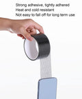 Hand holding Self Adhesive Window Screen Patch And Mesh Tape Roll For Quick Fixes showing gray durable tape and mesh quality.