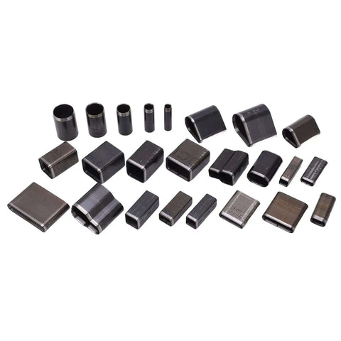 Versatile Hollow Punch Cutter Set With 24 Shape Styles For Small Leather Craft Projects, High Carbon Steel, on white background