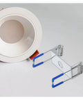 30 Pack Heavy Duty Spring Clips For 18x25mm LED Panel Lights Recessed Ceiling Mount Holders shown with LED panel example