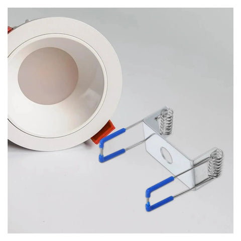 30 Pack Heavy Duty Spring Clips For 18x25mm LED Panel Lights Recessed Ceiling Mount Holders shown with LED panel example