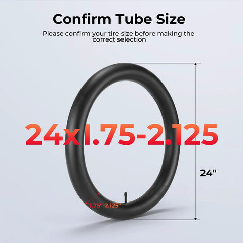 24 Inch Bike Inner Tubes Twin Pack 24x1.75 1.95 2.10 2.125 Butyl With 35mm Schrader Valve Includes 2 Tire Levers