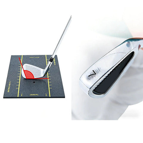 Lie Angle Fitting Board for Golfers With Swing Angle Analysis to Improve Accuracy and Consistency, Portable PP Board Measuring 40x20cm shown with golf club for practice aid.
