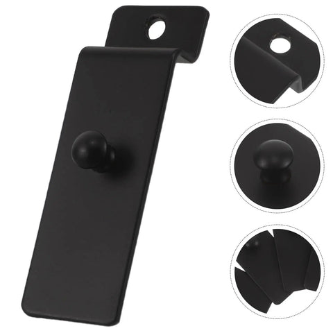 Heavy Duty Carbon Steel Slatwall Hooks 10 Pack Workhorse Easy Mounting Picture Hangers close-up black finish