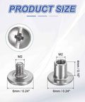 Straight Up Durable Chicago Screws And Leather Rivet Sets With Stainless Steel Bolt Studs For Belt Hardware Bag Fixes And DIY Crafting Projects That Stay Sharp All Day Long with M2x4mm dimensions shown.