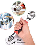 52 In 1 Socket Wrench Kit With 360 Degree Rotating Head For Home And Auto Repairs, All In One Spanner Tool With Metric And Standard Sizes