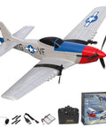 P 51D Mustang RC Plane For Beginners With 3 Channel Remote Control And 2 4Ghz Radio 6 Axis Gyro Stabilizer Ready To Fly.