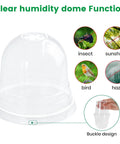 Clear humidity dome from Clear Nursery Pots Set 36 Pack With Humidity Domes 3.5 Inch 4 Inch 5 Inch Seedling Pots For Vegetables Herbs Succulents