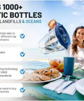 Woman pouring water from a pitcher with Pure Replacement Filter For Water Pitcher That Removes Fluoride Lead Forever Chemicals Heavy Metals And Industrial Pollutants Delivers Clean Great Tasting Water 100 Gallon Capacity Easy Swap, beachside setting.