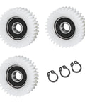 36 Tooth Nylon Motor Gear Set With Gear Clutch For Electric Tools Pro Grade Replacement 3 Piece Kit Durable Easy Install