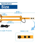 LED Loading Dock Light With 40 Inch Swing Arm Heavy Duty Workhorse Dock Lighting For Warehouses And Shops 120 To 270 Volt