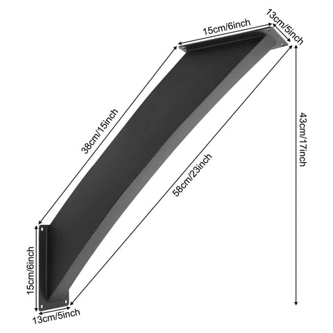 Heavy Duty Arc 45 Degree Angle Support Bracket Inside Mount Corner Connector Brace Kit For Securing Wood Posts And Gazebo Frames, 58cm length.