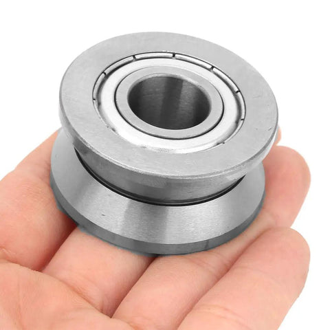 Premium V Groove Track Roller Guide Featuring Sealed Ball Bearing And Precision LV202 41ZZ Design For Industrial Equipment in hand.