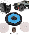 Beefed Up Metal 56T Spur Gear and 12T Pinion Gear Set for RC Cars 32P Replacement Upgrade Parts for Scale Models including SCX10 II