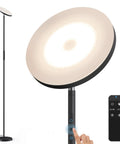 Game-Changing LED Floor Lamp With Remote Control, Dimmable 3500 Lumen 36W Standing Torch Style Light with remote and touch control