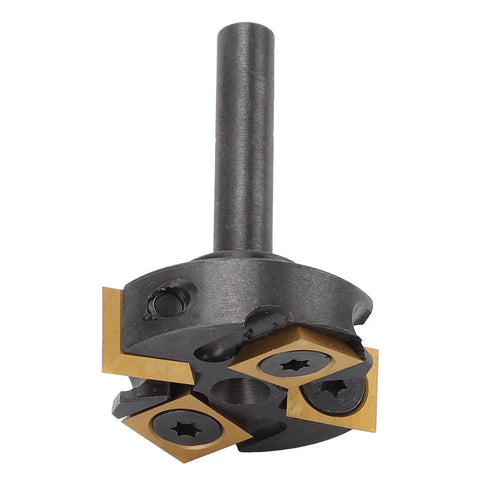 Heavy Duty Flattening Router Bit For Slab Surfacing With Four Sharp Carbide Blades, 1/4in shank, ideal for wood chipboard and plywood.