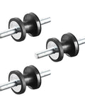 Heavy Duty Rubber Shock Isolators Set With Three Dual Side Absorbers, 20x20mm, M6x15mm Threads, Vibration Dampeners For Home Gym Gear And Fitness Machines, Quiet, Durable Vibe Reduction, three-piece set