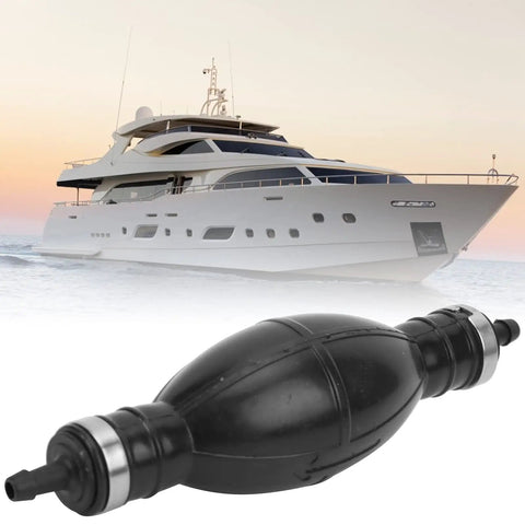 Manual Marine Fuel Transfer Pump For Outboard Motors With Strong Suction And Easy Grip Non Slip Concave And Convex Design Even With Wet Hands Aging Resistant Durable Pump For Gas Petrol And Oil On Boat Motor Accessories, black rubber bulb on yacht