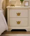 Stunning 4 Pack Swan Cabinet Knobs Featuring An Airy Flying Bird Silhouette And Exquisitely Textured Feather Detail Brings Serious French Romantic Charm To Kitchens And Closets This Set Is Literally A Game Changer Super Simple Install Zero Hassle on a nightstand.