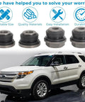 Ford Explorer Rack And Pinion Bushings Kit Four Piece Upgrade For 2010 2011 2012 2013 2014 2015 Models, Heavy Duty Alloy Bushings
