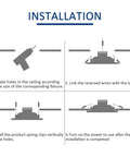 Installation guide for 20 Pack LED Recessed Downlights For Ceiling Retrofit Featuring Cold White Illumination And Hassle Free Setup.