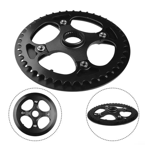 Heavy Duty 42 Tooth Steel Chainring Fits 104 Bcd Cranks For E-Bike Motor Upgrades Like Bafang M200 M215 M300 And M315 With Smooth Shifting Power Gears, black steel 42T
