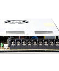 Hassle Free Heavy Duty 350W 24V AC DC Switching Power Supply For Industrial Automation And LED Lighting Featuring Wide Input Range And Ultra Quiet Fan System front view showing wiring terminals and compact design.