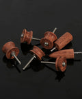 Premium Rosewood Leather Craft Set Includes Pointed Burnisher Slicker And Dremel Bits For Clean Edge Work Heavy Duty Finishing Gear tools.