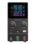 Adjustable Lab DC Power Supply 0 To 30V 0 To 10A Bench Regulated Switching PSU front view with LED display and knobs