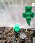Green 180° emitter from 150 Piece Drip Irrigation Emitter Set With Drill Tool Micro Sprinklers 90 180 360 Degree Nozzles For Garden