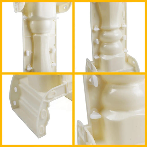 Close-up views of 35.04 Inch Long Roman Column Mold For Concrete And Plaster Casting Durable ABS Balustrade Railing Pillar Form.