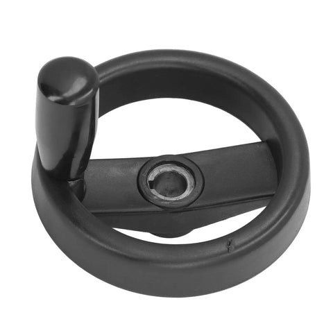 3.9 Inch Two Spoke Hand Wheel With Folding Revolving Handle For Milling Machines And Lathes Black Finish 12mm Center Bore
