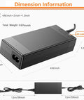 54V DC 1.1A Power Adapter For UniFi Lite 8 PoE Switch, 59.4W Replacement PSU, black adapter with 59-inch cords