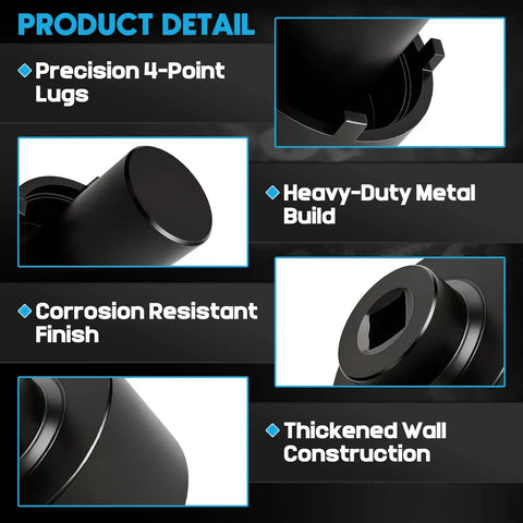 Beefy Heavy Duty Rear Axle Spindle Nut Socket For Transit 2015 To 2019 150 250 350 Fits Full Floating Axles Only Hub Nut Remover Replacement Tool